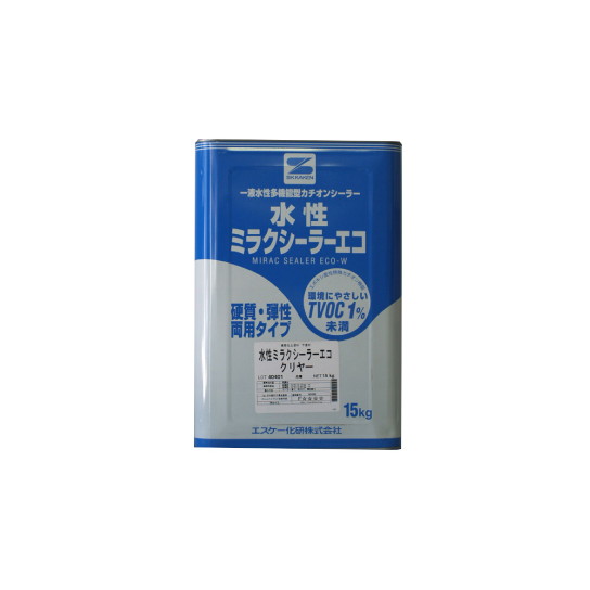 【エスケー化研】【1液水性】 水性ミラクシーラーエコ クリヤー 15kg(送料別途)