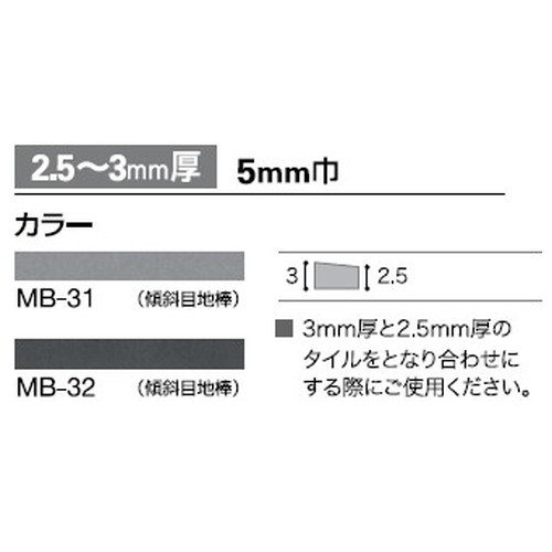 サンゲツ 傾斜目地棒 5mm巾【ケース売り(50本入)】