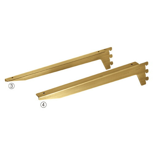 店舗用品 システム什器 木棚用ブラケット ダボ後付けタイプ アンティークゴールド D40cm用 右 販促用品 店舗用品 展示会 イベント ディスプレイ 陳列什器 運営備品 バックヤード備品 POP 演出用品 店舗什器 通販 カタログ