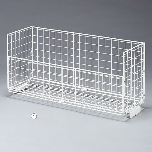 ユニットワゴン用上置きカゴ ホワイト W120cm用 (1台) kp38-653-84-2