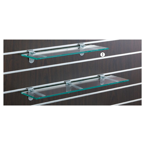 リスタ用ガラス棚セット 8mm厚 W45cm×D15cm (1セット) kp38-73-5-1