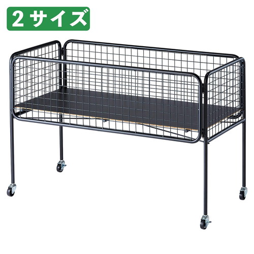 (本体) ユニットワゴン ブラック 浅型 W90cm kp38-797-51-1