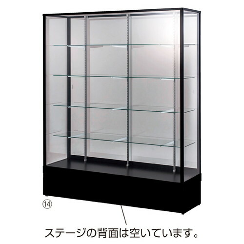(本体) ガラスケース ハイタイプ ステージ付き ブラック W120cm×H120cm 引戸前 kp38-107-9-9 188,925円