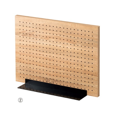 (本体) 卓上両面有孔パネルスタンド ラスティック柄+ベース 黒 W30×H40cm kp38-426-86-1 19,401円