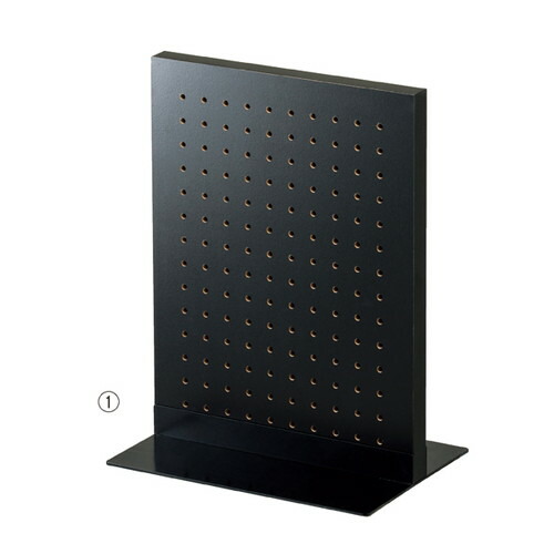 (本体) 卓上両面有孔パネルスタンド 黒+ベース 黒 W45×H60cm kp38-426-87-2
