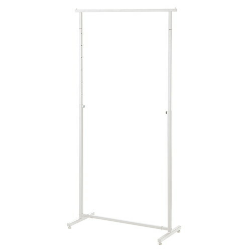 (本体) オーバーハングタイプ ハンガーラック W90cm 角パイプ ホワイト kp38-779-19-2