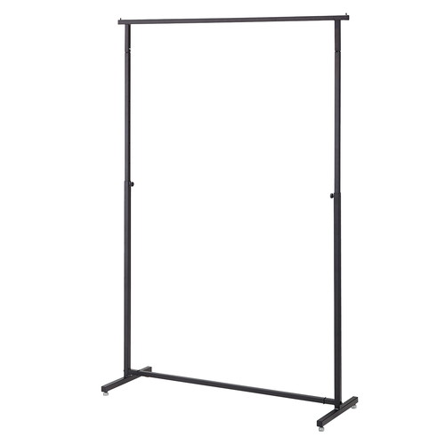 (本体) オーバーハングタイプ ハンガーラック W120cm 角パイプ ブラック kp38-779-20-1
