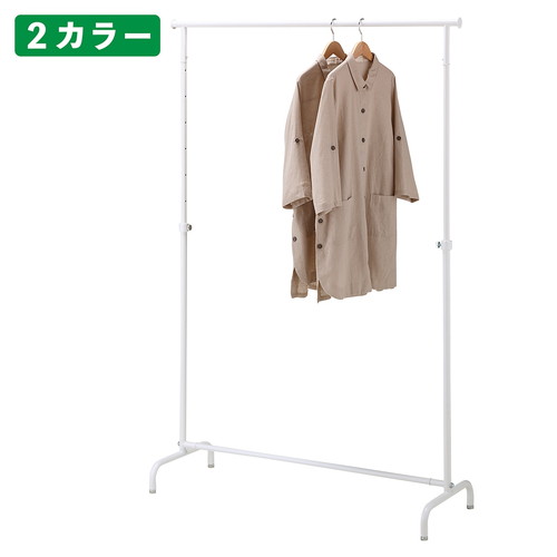 (本体) オーバーハングタイプ ハンガーラック W120cm 丸パイプ ブラック kp38-779-22-1