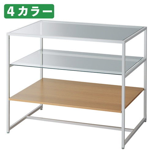 (本体) 3段テーブル ホワイト脚 ダークブラウン kp38-798-9-3