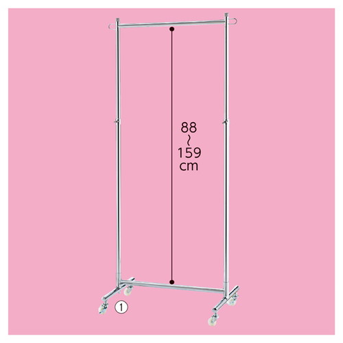 (本体) 組立式ハンガーラック クローム W90cmタイプ kp38-98-5-2
