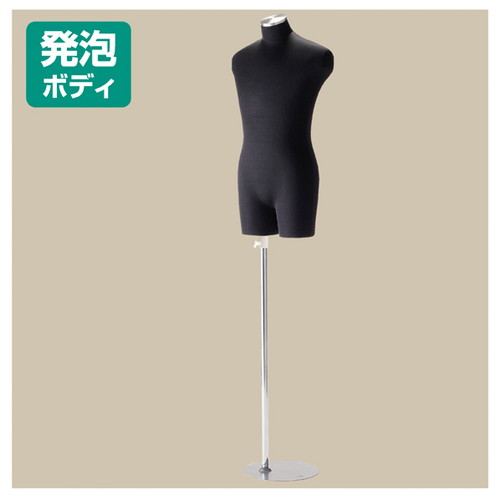 紳士黒ニット張トルソー M 黒芯地ニット張 (1台) kp38-183-3-1