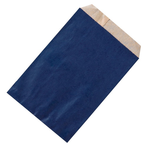 紙袋(平袋) 筋入りカラークラフト ネイビー 10.5×15cm (6000枚) kp38-781-89-5