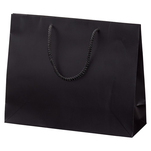 マット貼り紙袋 黒 32×11×26cm (150枚) kp38-781-96-12