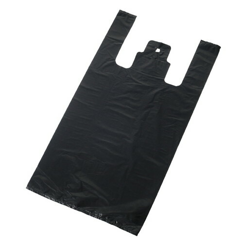 無地ブラックレジ袋 厚口タイプ 41×68[50]×横マチ19cm (500枚) kp38-295-7-6
