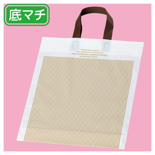 ハンドル付きポリ袋 ニューベーシック 43×38×底マチ10cm (300枚) kp38-302-13-6