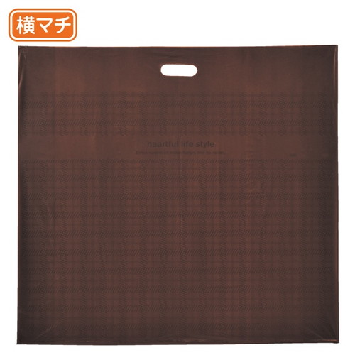 袋(大容量) ブラウンチェック 68×68×横マチ15cm (300枚) kp38-316-7-5