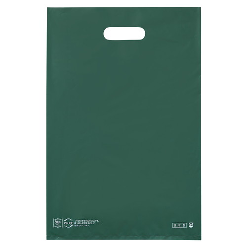 ポリ袋ハード型 カラー ダークグリーン 40×50cm (1000枚) kp38-782-23-7