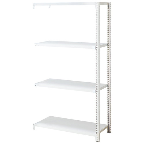 (店舗運営用品) (事務機器) (在庫ラック) kp38-363-4-1 ノンボルトラック4段 H180cm 150kg/段タイプ 連結タイプ W96×D30.5cm