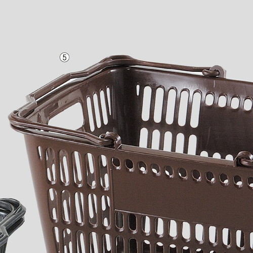(店舗運営用品) (運営サポート用品) (買い物カゴ) kp38-379-3-5 買物カゴ(28リットル) ダークブラウン