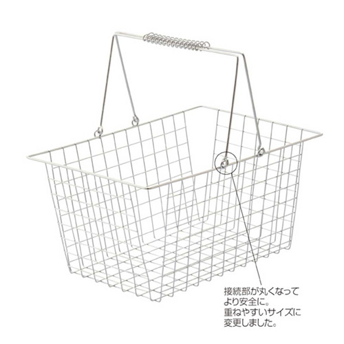 (店舗運営用品) (運営サポート用品) (買い物カゴ) kp38-380-2-18 ワイヤーバスケット L クローム