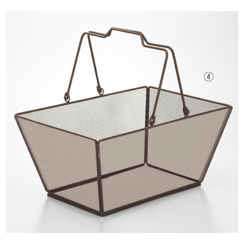 (店舗運営用品) (運営サポート用品) (買い物カゴ) kp38-380-4-7 メッシュ ハンドルバスケット L アイボリー