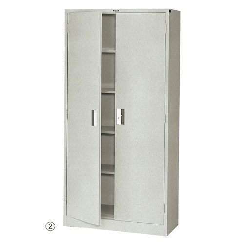 (店舗運営用品) (事務機器) (書庫・カウンター) kp38-433-63-2 スチール製書庫 5段 両開き書庫