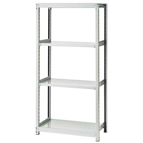(店舗運営用品) (事務機器) (在庫ラック) kp38-433-79-2 中軽量ボルトレスラック 200kg/段 4段(H180cm) W90×D60cm 24,640円