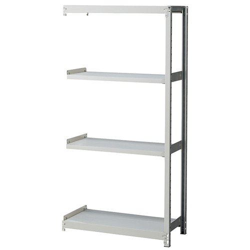 (店舗運営用品) (事務機器) (在庫ラック) kp38-433-80-4 中軽量ボルトレスラック 200kg/段 4段(H180cm) 連結タイプ W120×D60cm