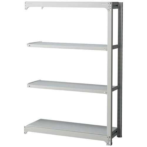 (店舗運営用品) (事務機器) (在庫ラック) kp38-433-85-1 中量ボルトレスラック 300kg/段 4段(H180cm) 連結タイプ W95.5×D48cm