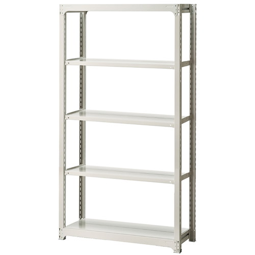 (店舗運営用品) (事務機器) (在庫ラック) kp38-433-86-3 中量ボルトレスラック 300kg/段 5段(H210cm) W125.5×D48cm