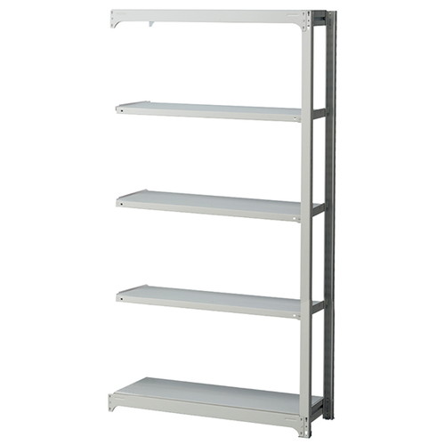 (店舗運営用品) (事務機器) (在庫ラック) kp38-433-87-5 中量ボルトレスラック 300kg/段 5段(H210cm) 連結タイプ W155.5×D48cm