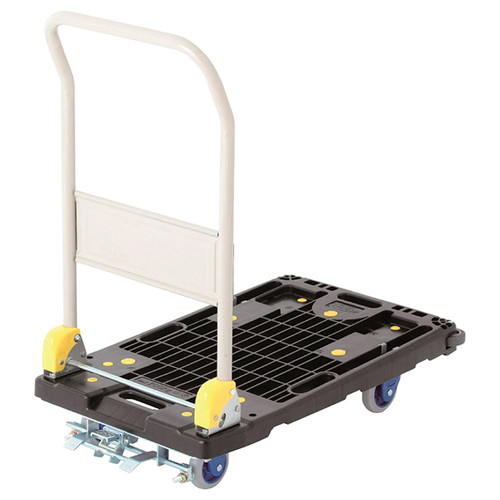(店舗運営用品) (運営サポート用品) (台車 本体) kp38-551-23-2 中型静音樹脂台車 中型台車 フットブレーキ付き