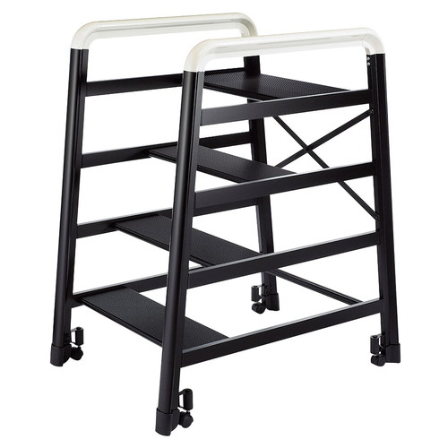 (店舗運営用品) (運営サポート用品) (脚立・踏み台) kp38-660-76-5 キャンバー 4段 シルバー