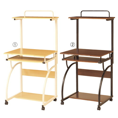 (店舗運営用品) (事務機器) (デスク) kp38-662-8-2 パソコンデスク ブラウン
