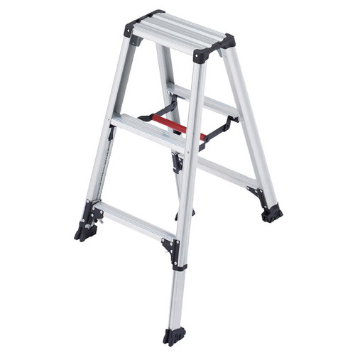 (店舗運営用品) (運営サポート用品) (脚立・踏み台) kp38-753-82-1 軽量専用脚立 脚軽伸縮タイプ 3段