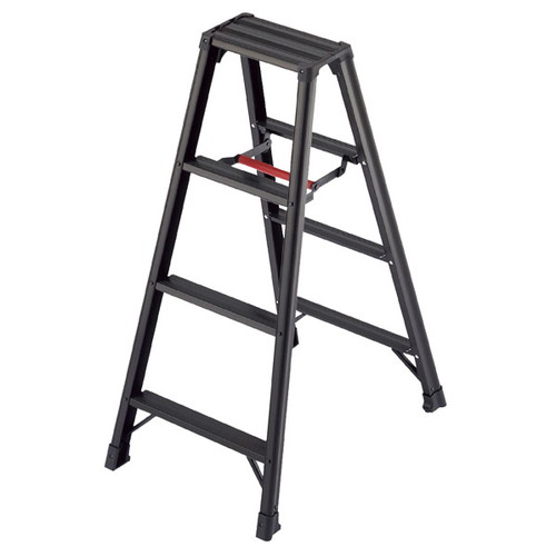 (店舗運営用品) (運営サポート用品) (脚立・踏み台) kp38-753-83-1 アルミ軽量脚立 脚軽 シルバー 4段 H109cm