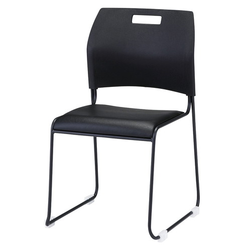 (店舗運営用品) (事務機器) (会議・MTチェア) kp38-783-48-2 スタッキングチェア ブラックシェル ブラック