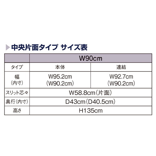 UR90 中央片面タイプ W90×H135cm 黒 エクリュパネル付き 業務用品