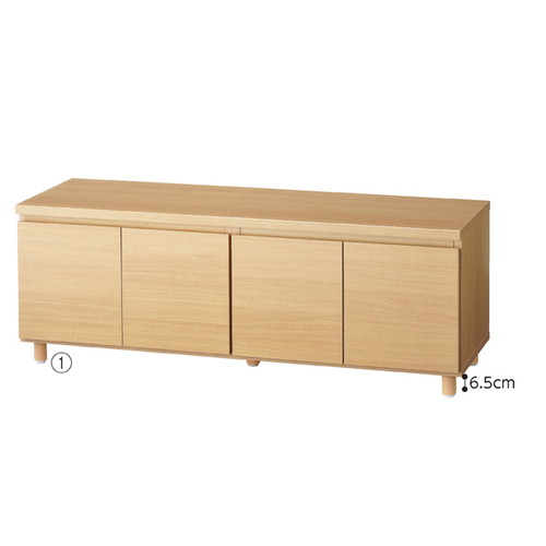 木製収納ボックス ロータイプ 丸棒脚タイプ W120cm用 ラスティック柄 (1台) ※下部オプション kp38-651-75-4 41,709円