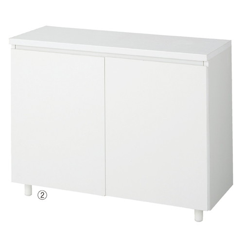 木製収納ボックス ハイタイプ 丸棒脚タイプ W90cm用 ダークブラウン (1台) ※下部オプション kp38-651-76-3