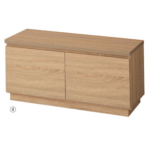 木製収納ボックス ロータイプ 台輪タイプ W90cm用 ダークブラウン (1台) ※下部オプション kp38-651-78-3