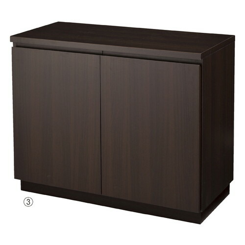 木製収納ボックス ハイタイプ 台輪タイプ W90cm用 ラスティック柄 (1台) ※下部オプション kp38-651-80-4