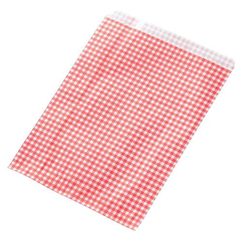 紙袋(平袋) ギンガムチェック レッド 21.5×29cm (2000枚) kp38-800-82-11 17,556円