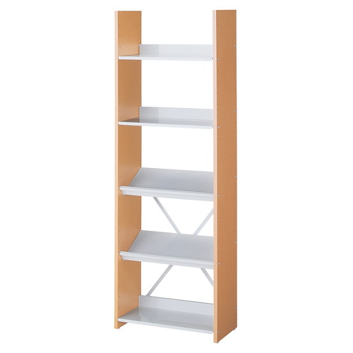 (店舗運営用品) (事務機器) (収納家具・収納ケース) kp38-801-66-1 可動棚オープンラック5段 ナチュラル W40cm