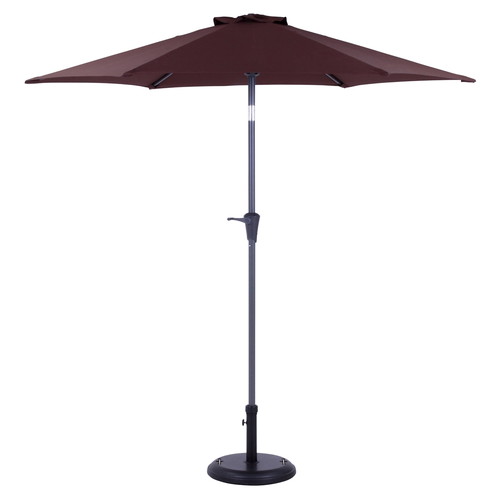 (店舗運営用品) (運営サポート用品) (ガーデン用品・テント) kp38-802-88-3 アルミパラソル 240cm ブラウン