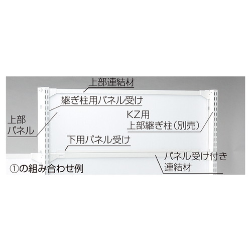 KZ/KS用上部パネル ホワイト W120×H60cm (1セット) kp38-28-20-4