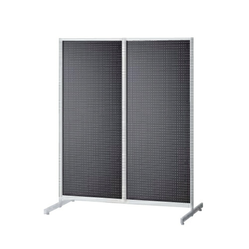 (本体) スタンダードフレーム SF120中央両面タイプ W120×H135cm 白 ブラック有孔パネル付き kp38-751-18-7