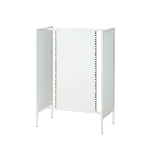 (本体) ユニットラック UR90中央両面タイプ W90×H135cm 白 ホワイトパネル付き kp38-751-32-3