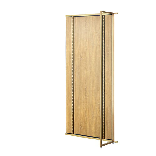 (連結) ユニットラック UR90壁面タイプ W90×H210cm アンティークゴールド ラスティック柄パネル付き ※本体別売 kp38-751-37-5