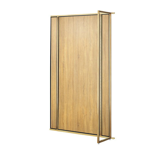 (連結) ユニットラック UR120壁面タイプ W120×H210cm アンティークゴールド ラスティック柄パネル付き ※本体別売 kp38-751-39-5